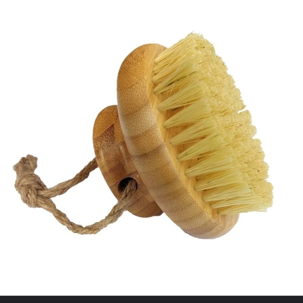 Vegan Bamboo Bath Brush with Coconut Bristles New